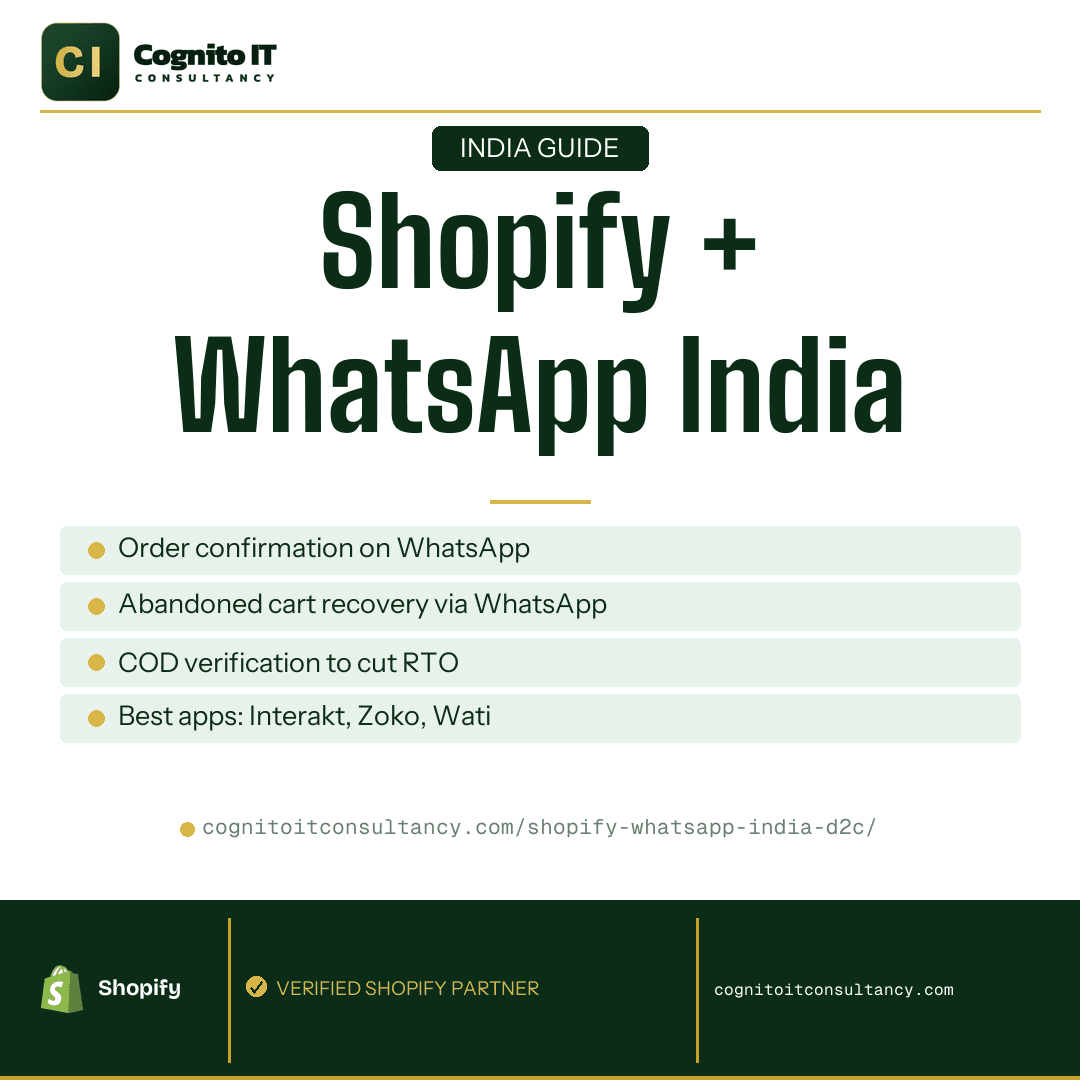 Shopify + WhatsApp: The D2C India Playbook — Cognito IT Consultancy | Shopify experts Bangalore