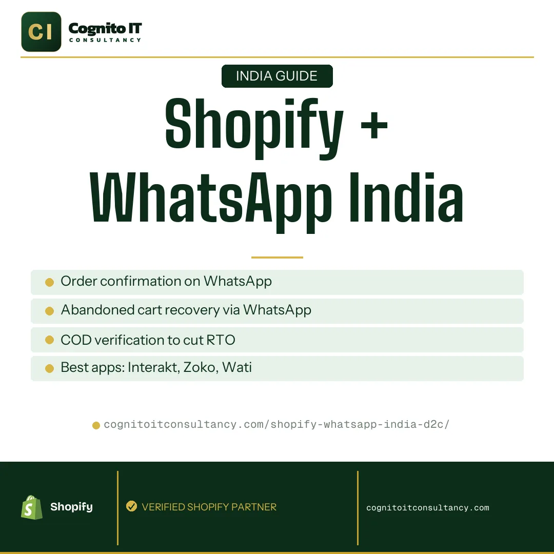 Shopify + WhatsApp: The D2C India Playbook — Cognito IT Consultancy | Shopify experts Bangalore
